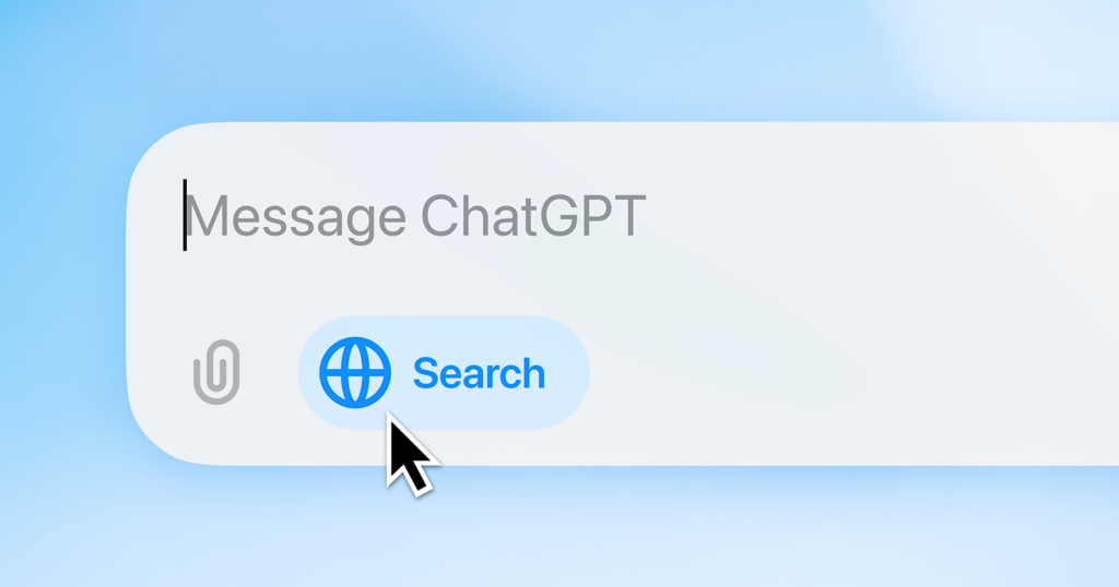 Screenshot of search in ChatGPT