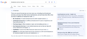 Example of local search showcasing AI Overviews
