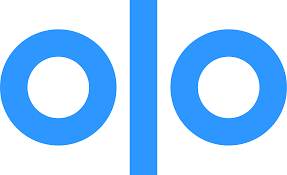 Two blue circles with white centers on either side of a vertical blue rectangle, on a white background.