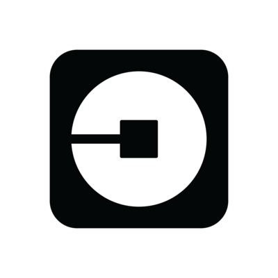 A white circle with a black square and line inside, on a black background.