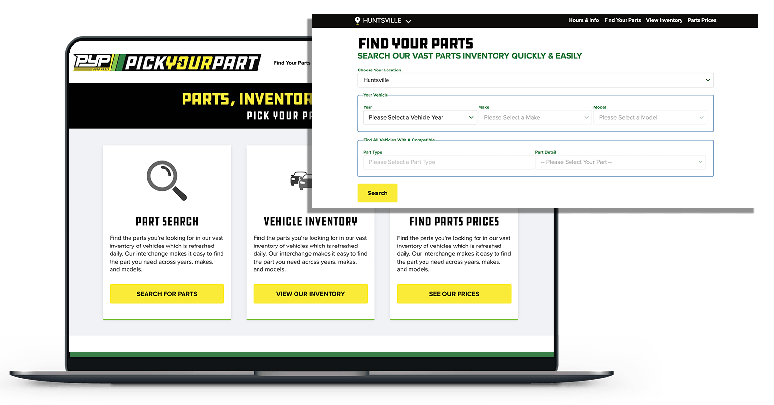 Screenshot of Hertz's local landing page with a blown up reservation image