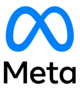 Blue infinity-shaped logo above the word Meta in black on a white background.