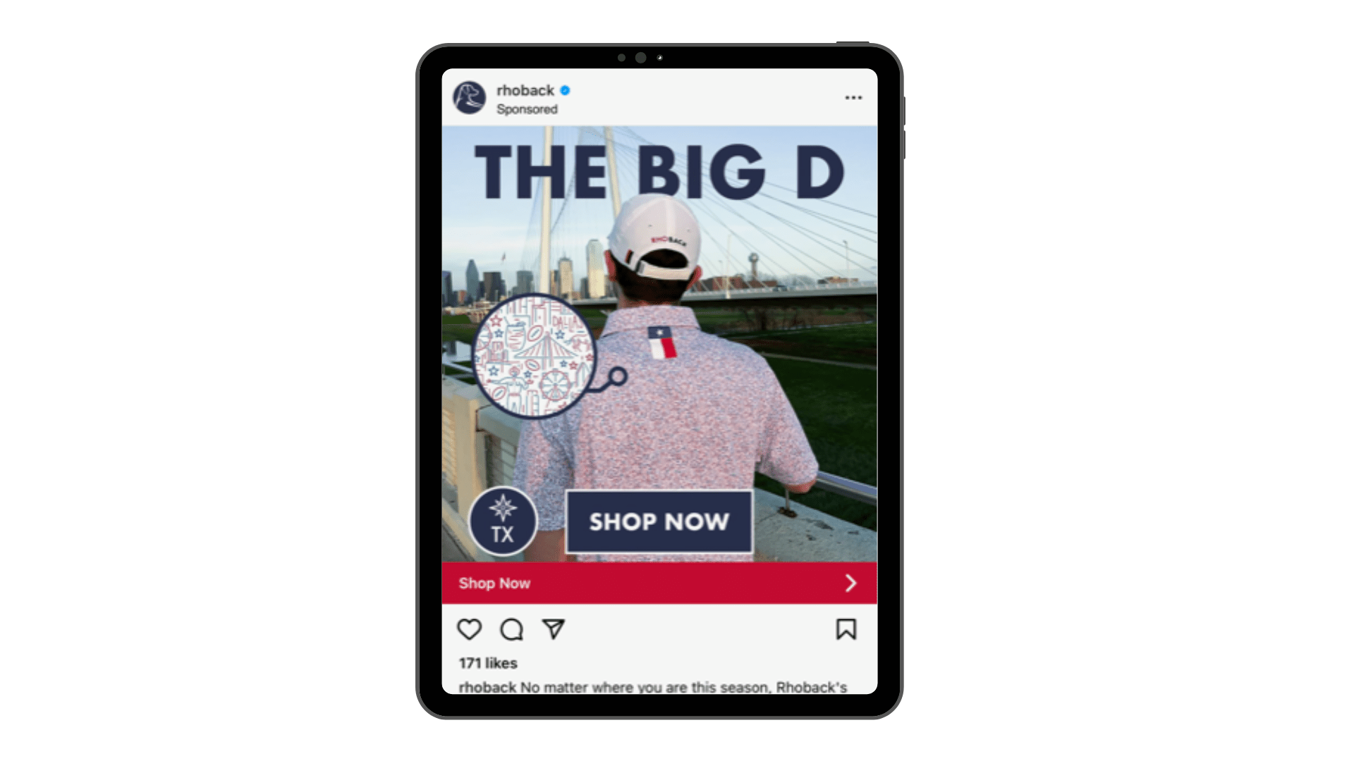 An example of a shopping ad on Instagram